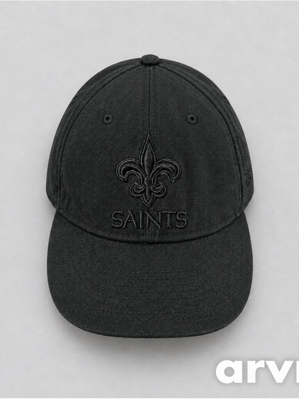 NFL Black Saints Embroidered Fleur-de-Lis Baseball Cap